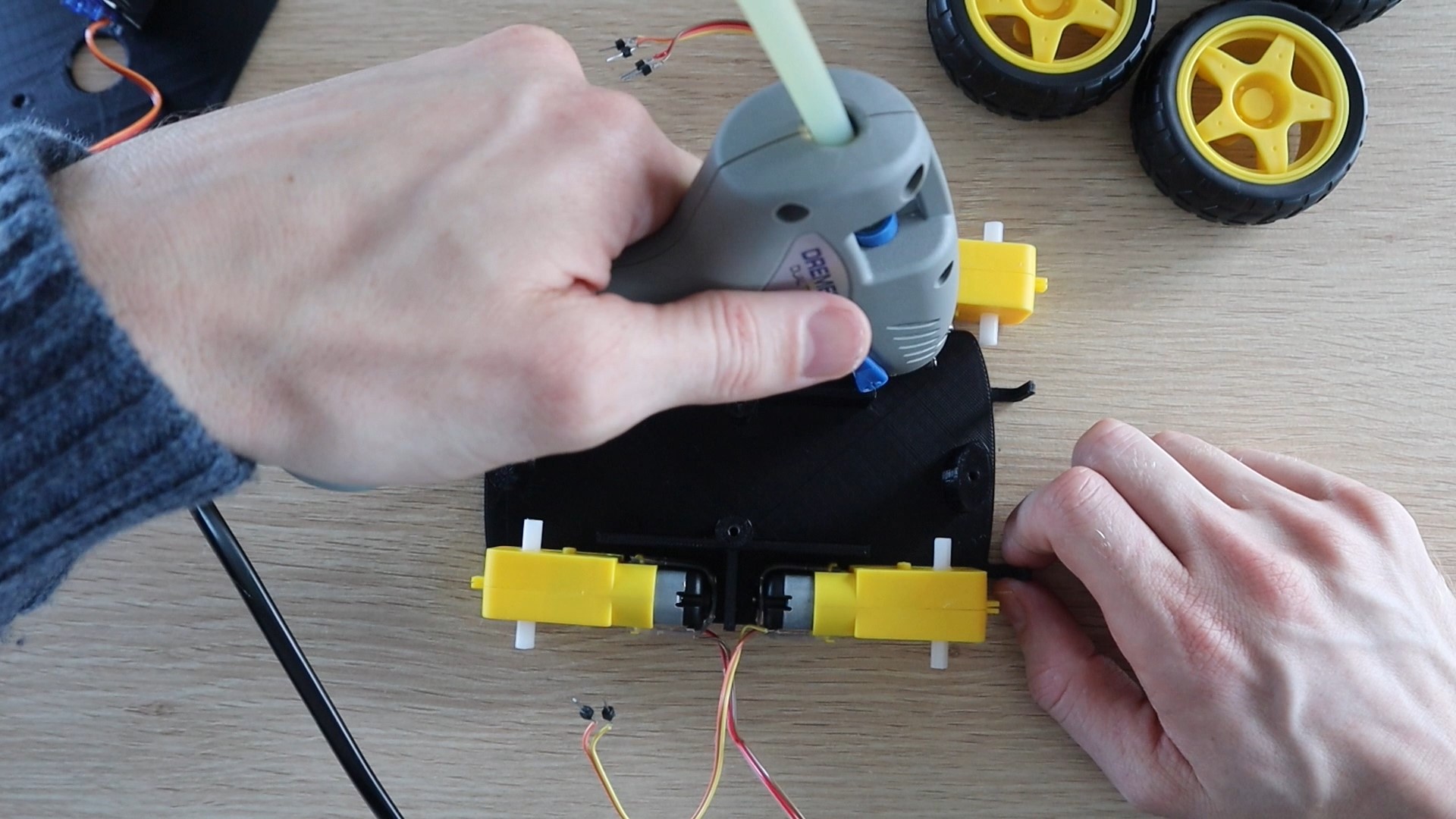 Glue The Four Motors Into Place