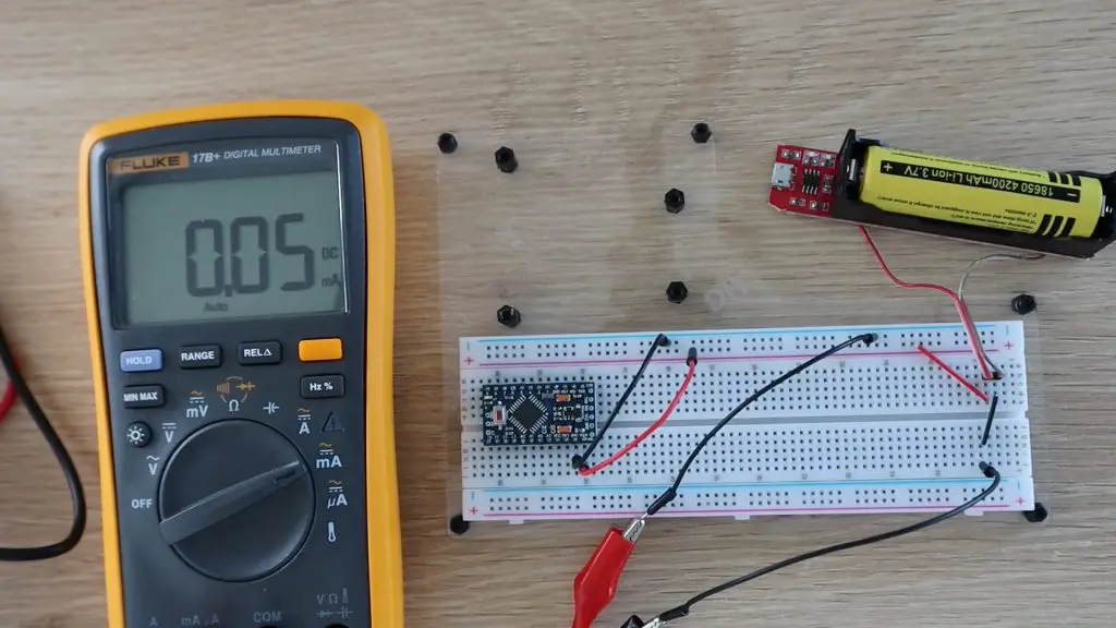 No Power LED Current Draw In mA On 18650 Battery