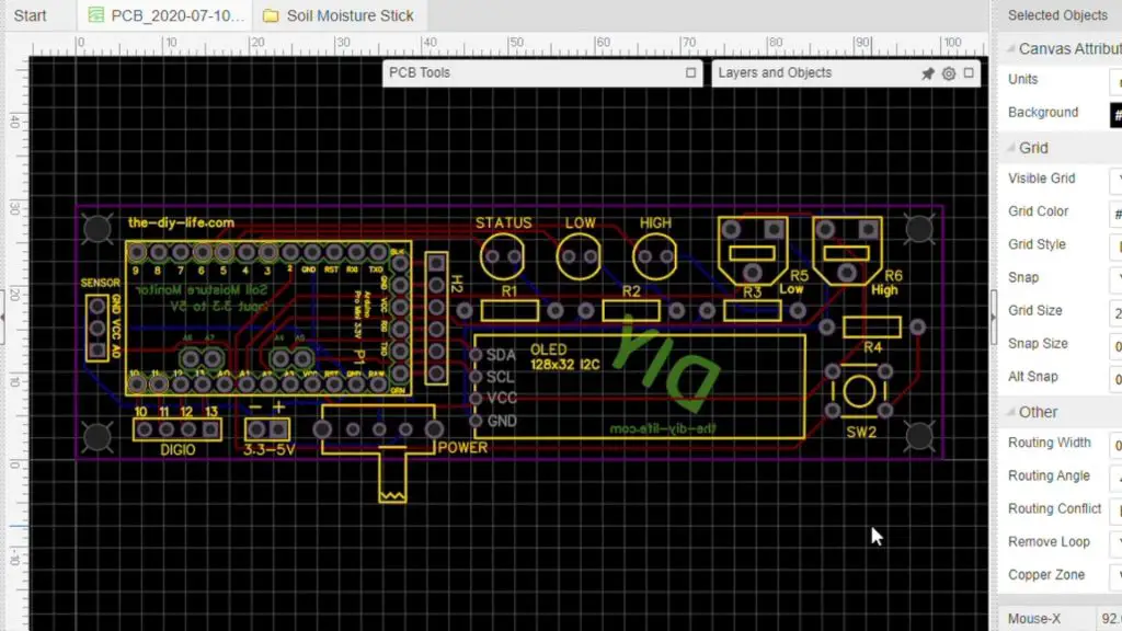 Soil Moisture Monitor PCB