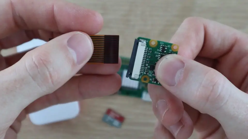 Clip The Ribbon Cable Into The Camera