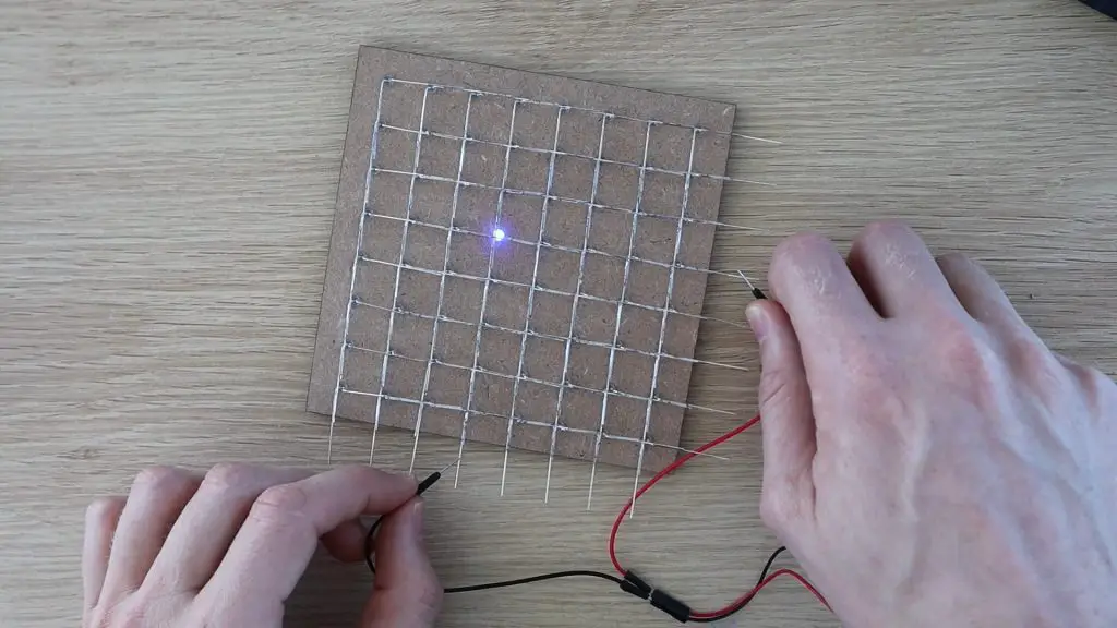 Testing The LEDs Once Assembled Into Grid