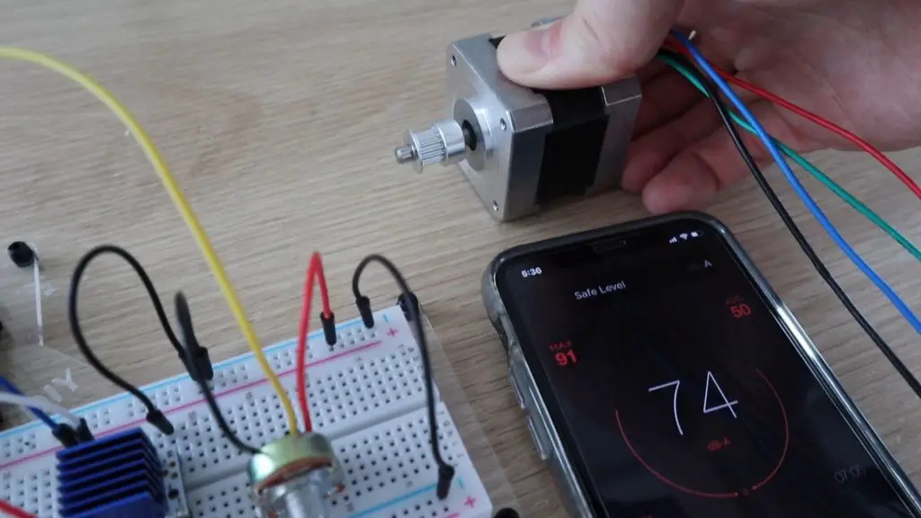 A4988 Sound Level Up Close - 74 Decibels