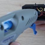 Use Hot Glue On Back Of LED And Switch