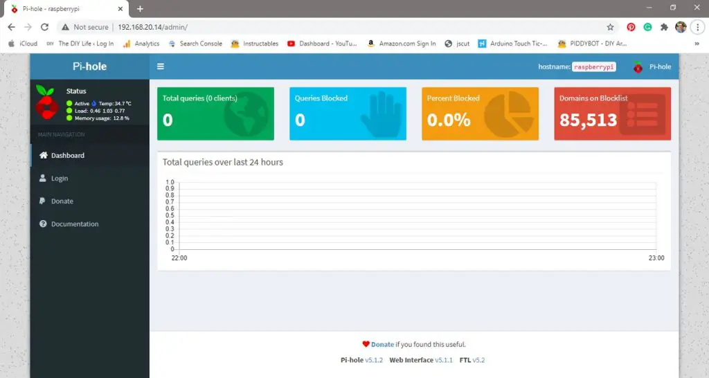 Fresh Install Of Pi-hole