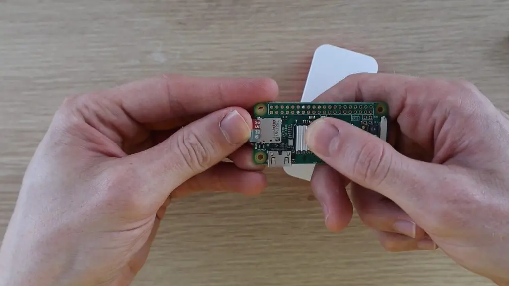 Insert The SD Card Into The Pi Zero W