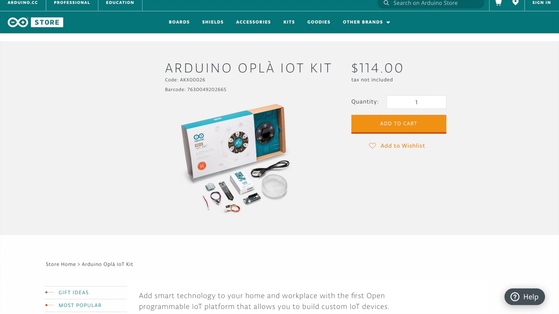 Buy The Arduino Opla IoT Kit