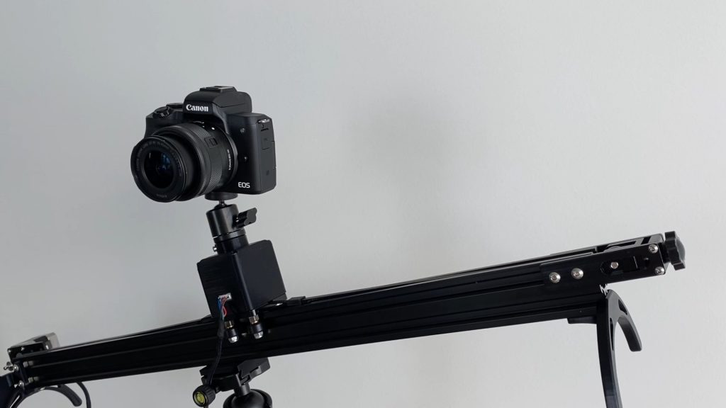 Camera Slider Mounted Onto Tripod To Work In Any Orientation