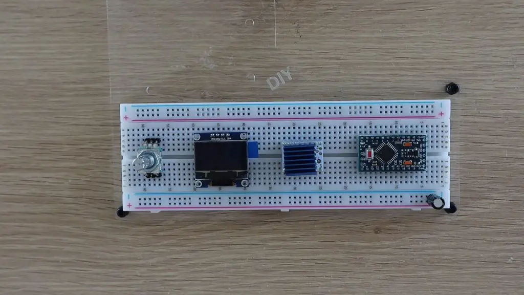 Electronic Components Layed Out On Breadboard