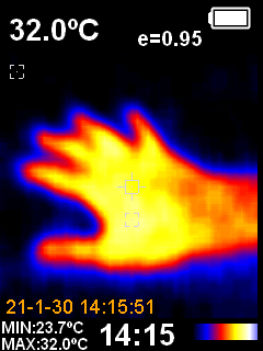 Hand Under Thermal Camera