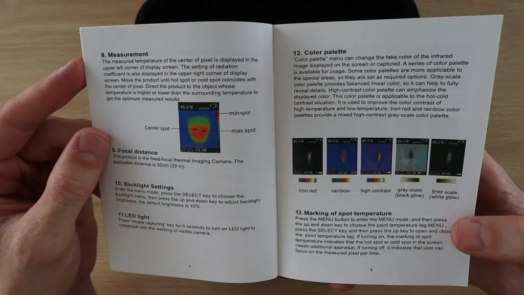 Thermal Camera Palette Options