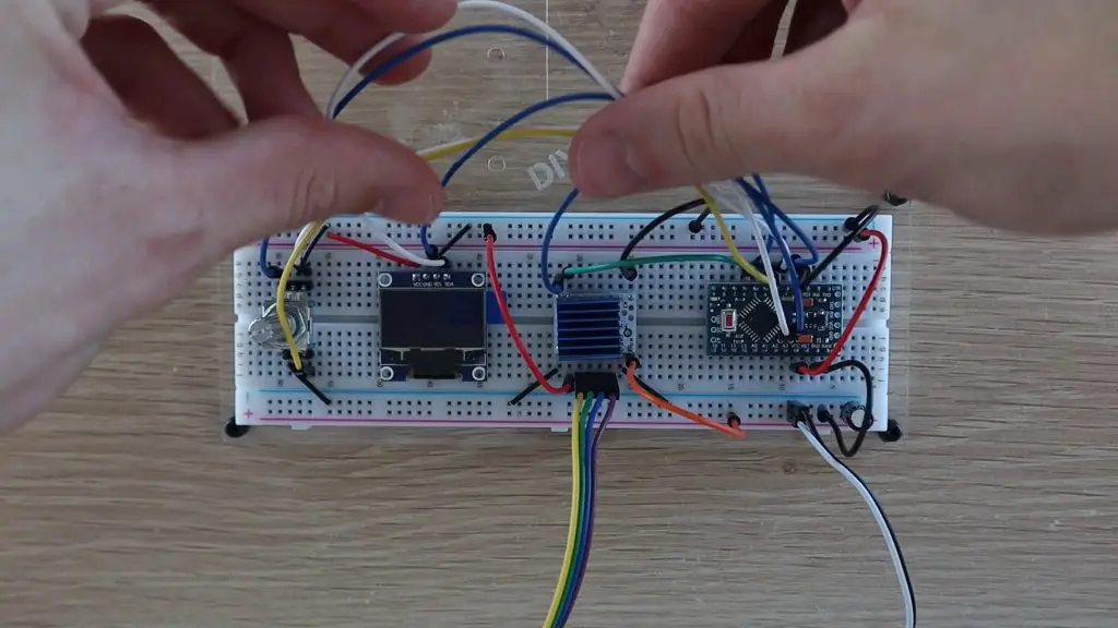 Wiring Connections Made On Breadboard