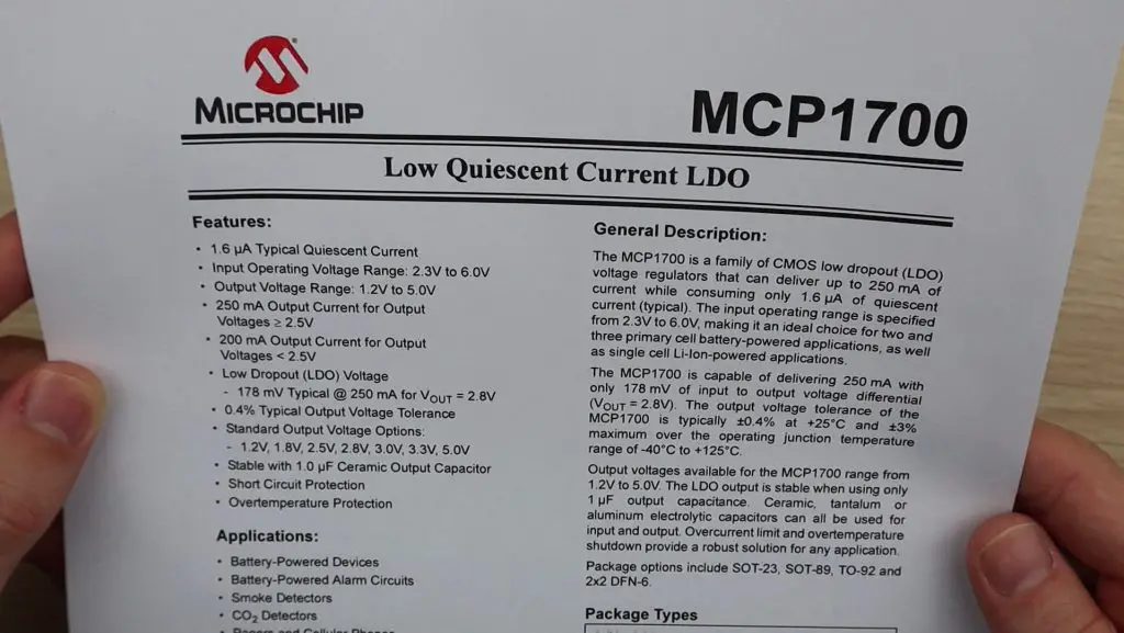 MCP1700 Data