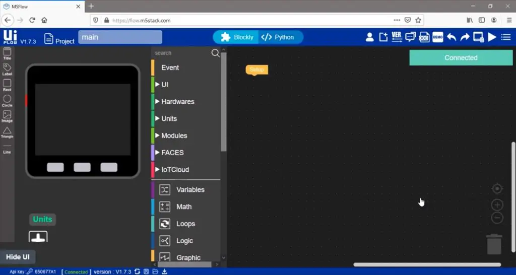 Ui Flow To Program M5 Stack