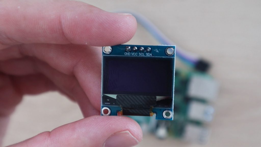 I2C OLED Display Front and Pin Labels