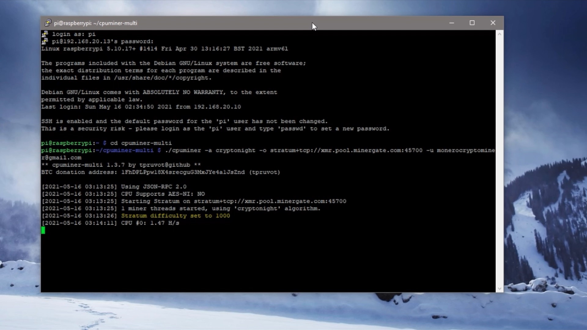 Running The Miner - The DIY Life