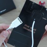 USB Cable On Solar Panel