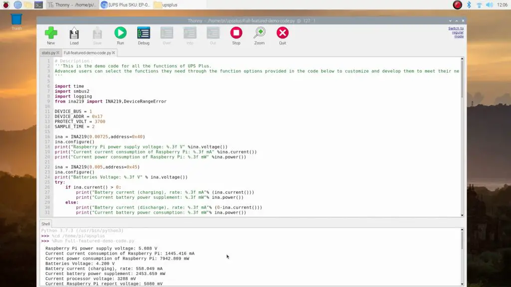 Pi UPS Example Script