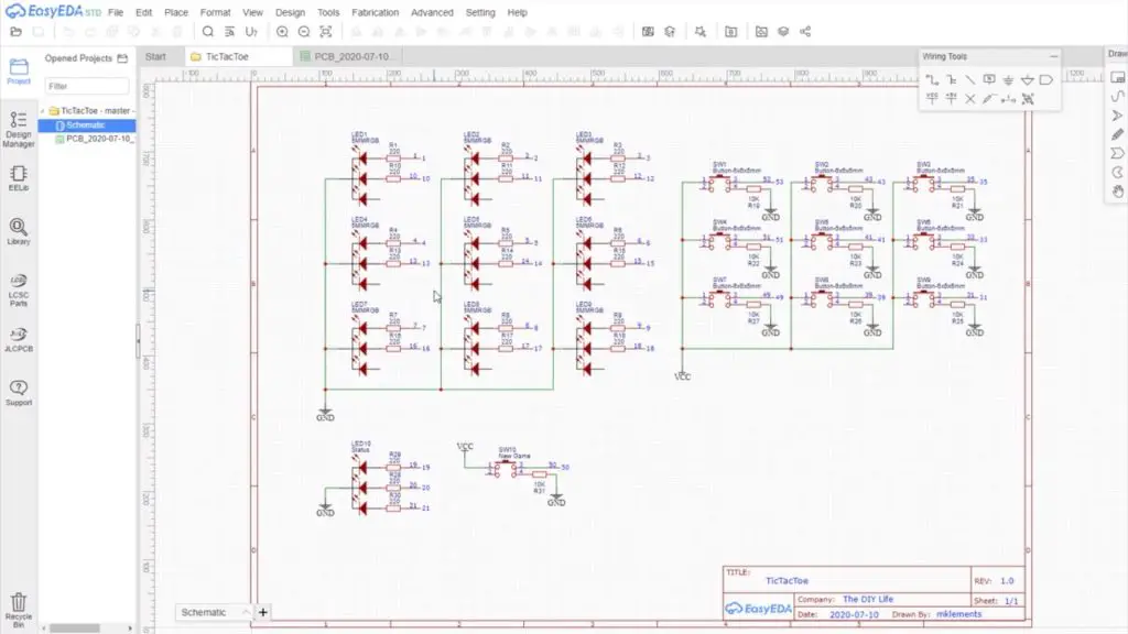 Schematic For Tic Tac Toe Shield