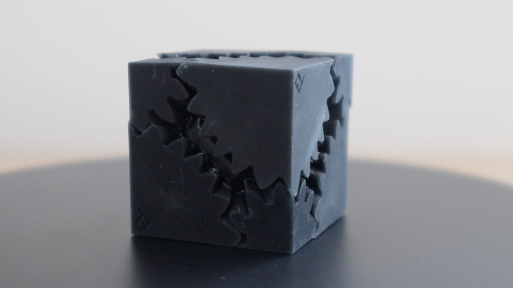 Gear Cube 3D Printed on SLA Printer