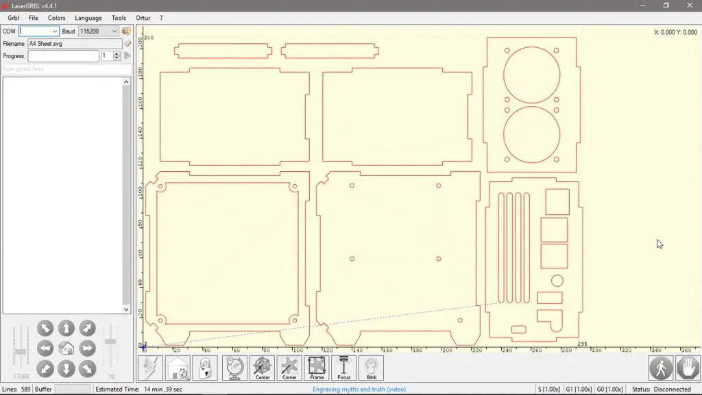 Laser GRBL Pi Case Layout