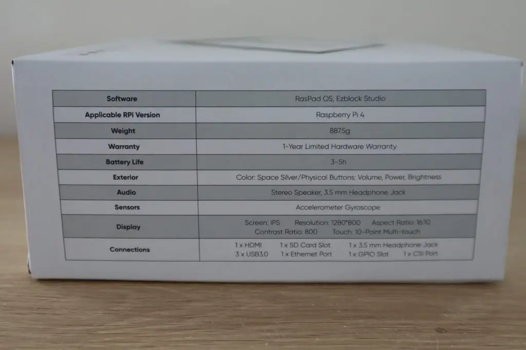 Raspad 3 Specifications