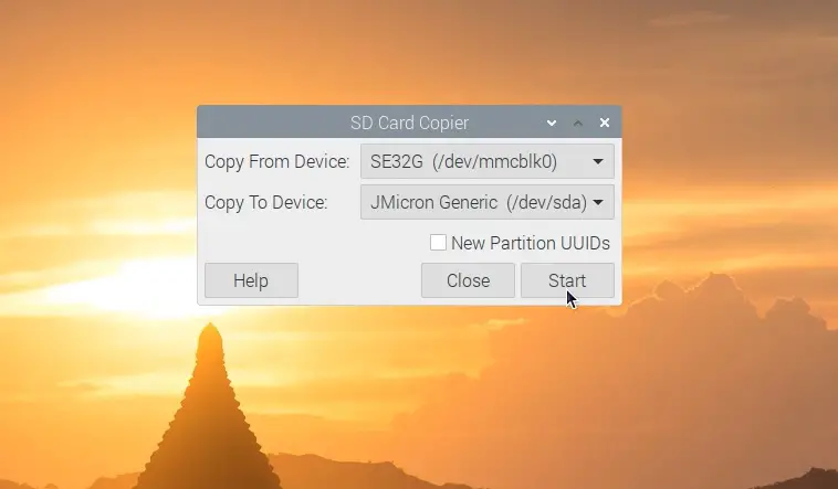 SD Card Copier Raspberry Pi OS