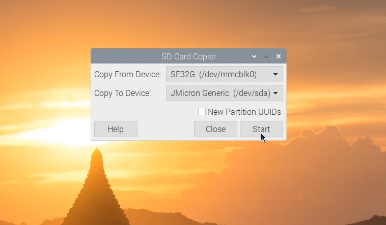 SD Card Copier Raspberry Pi OS