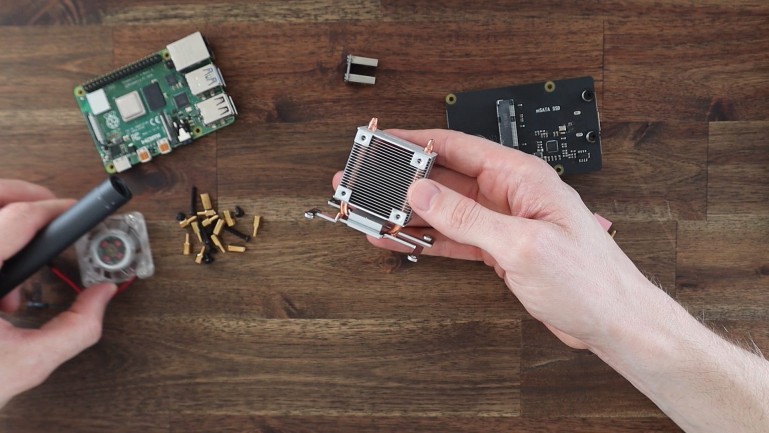 Raspberry Pi 4 SSD Case With Stats Display - The DIY Life