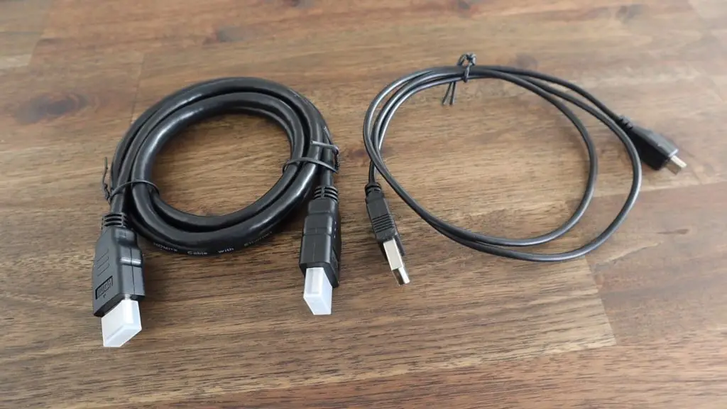 HDMI and MicroUSB Cable