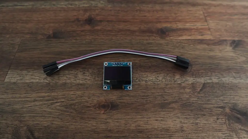 4 Wire Connector Cable and I2C OLED Display