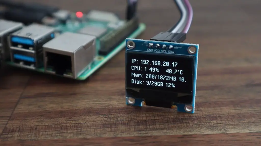 I2C Stats Display Running On Raspberry Pi OS Bullseye