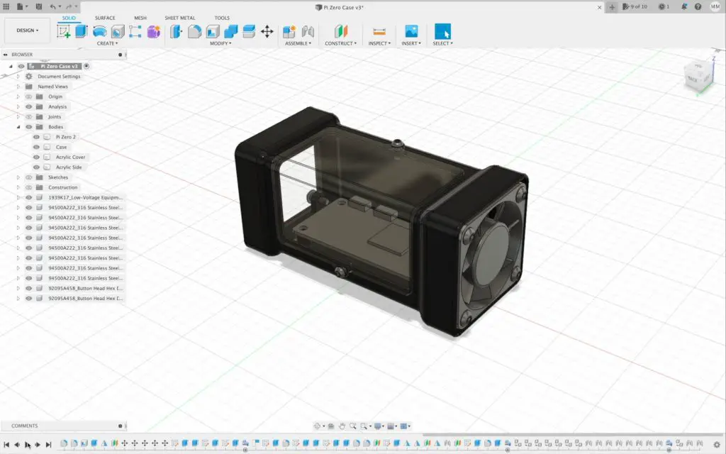 Case Design of Pi Zero W 2