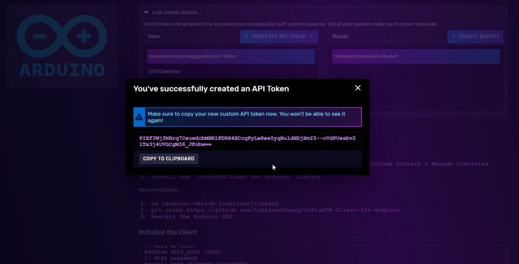 Creating A New API Token