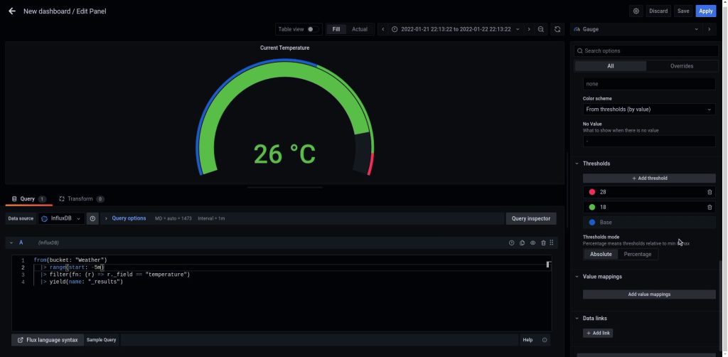 Creating A New Gauge In Grafana