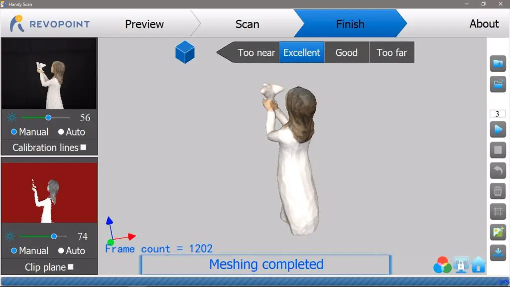 Finished Meshing The Model In Handy Scanner