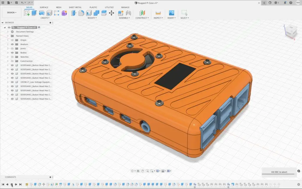 Low Profile Rapsberry Pi Case