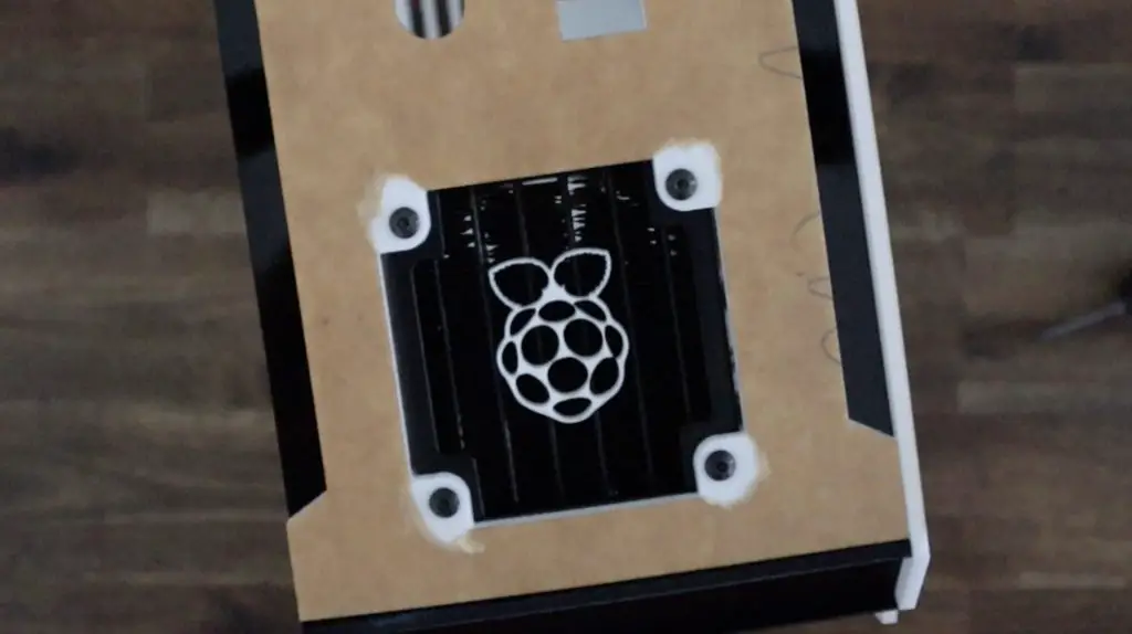 Stick Raspberry Pi Logo Onto Radiator