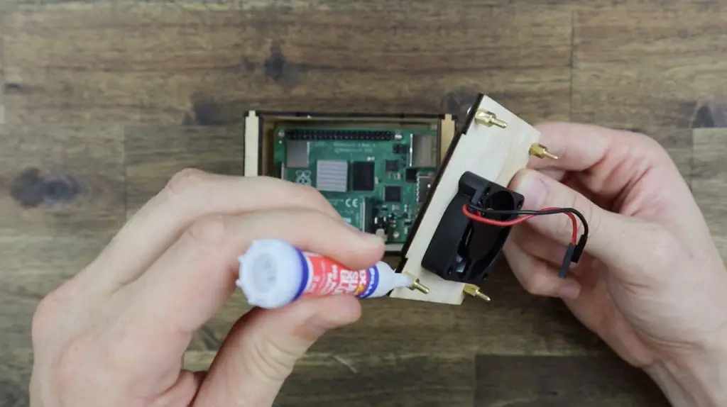 Glue Standoffs To Inside Walls Of Pi Case