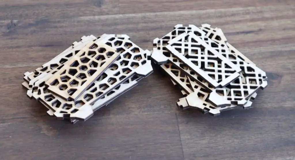 Patterned Components Cut Out