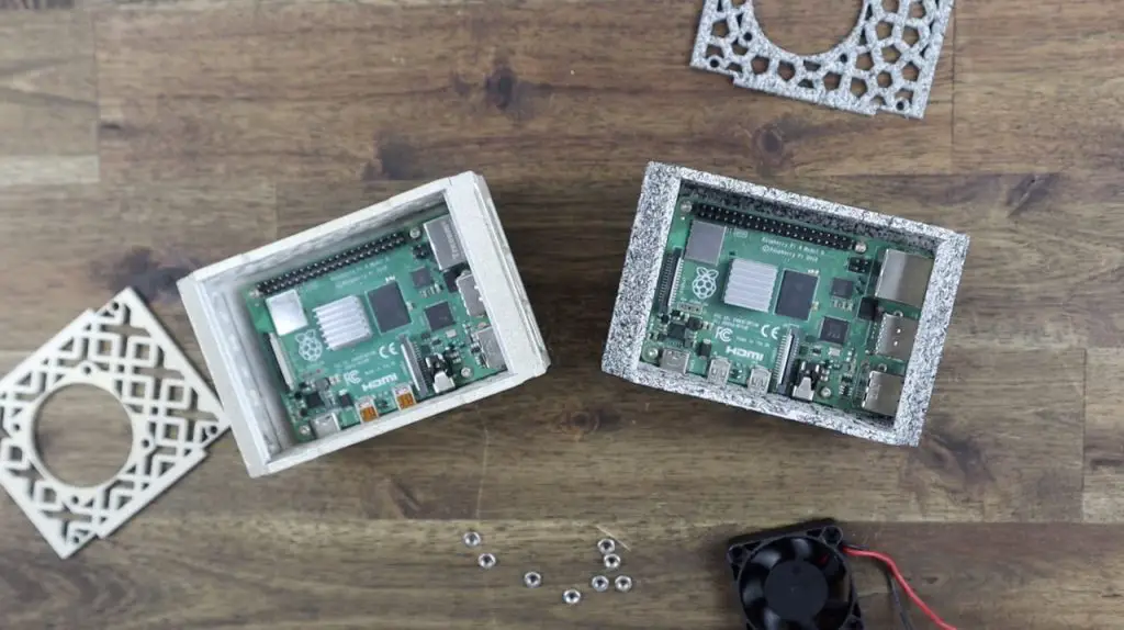 Raspberry Pis Installed Into Patterned Pi Cases