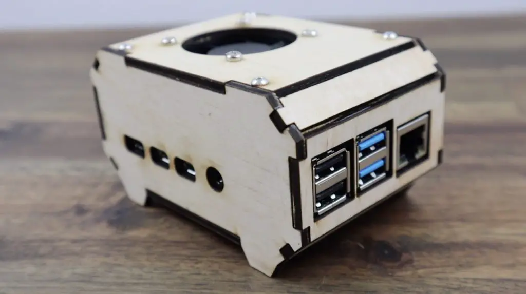 Simple Plywood Pi Case On Ports Side