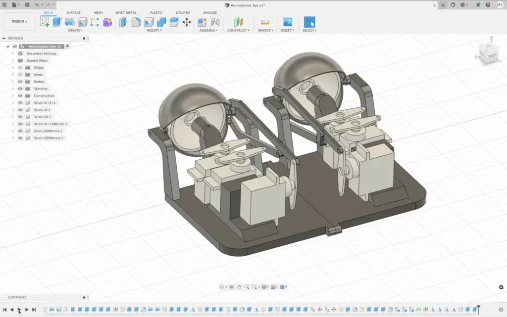 Fusion360 Animatronic Eye Model