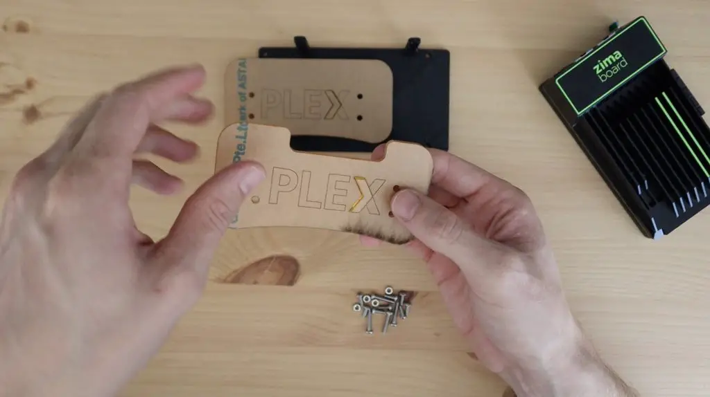 Plex Logo Glued Into Place