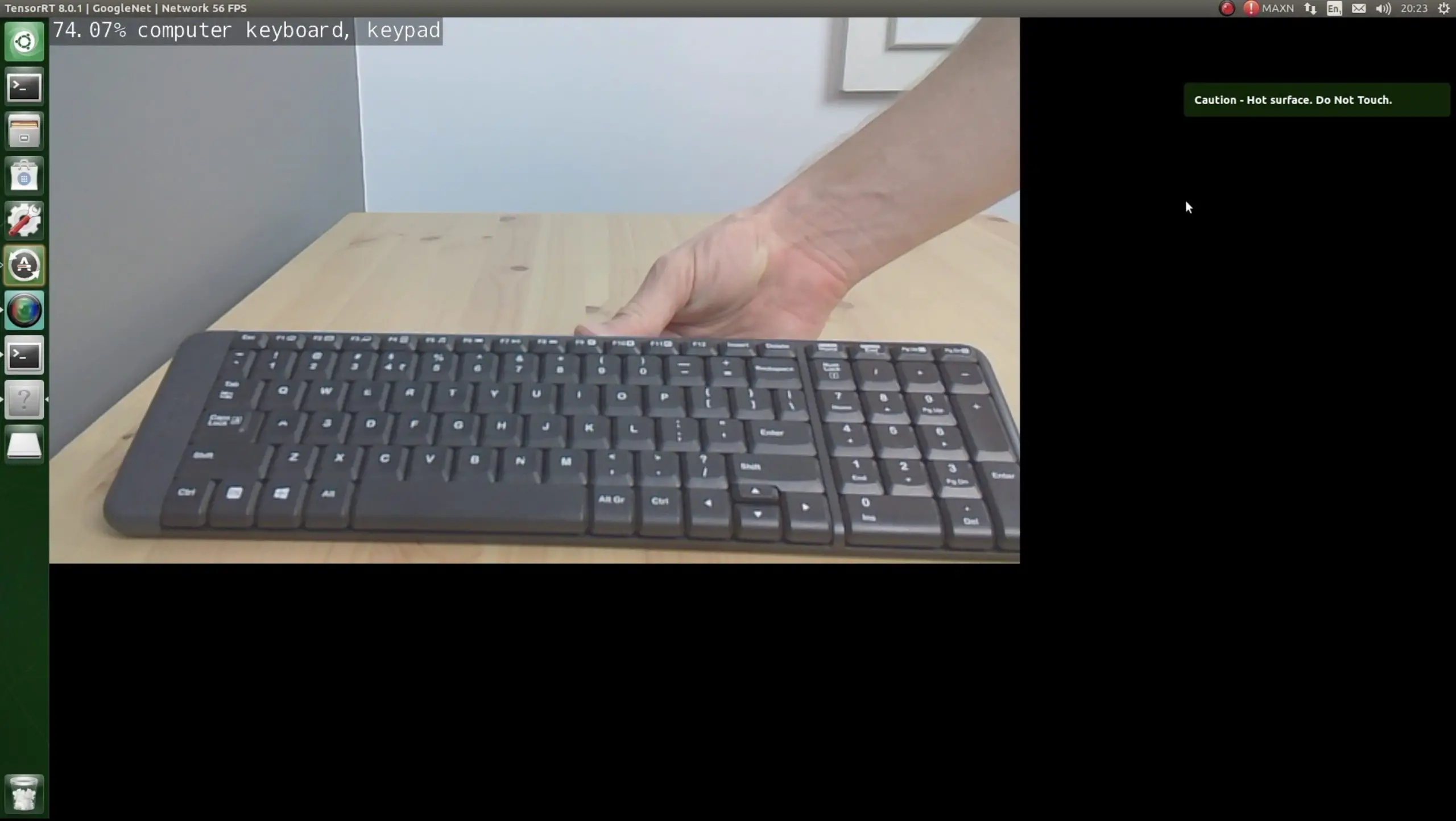 Keyboard Live Object Recognition