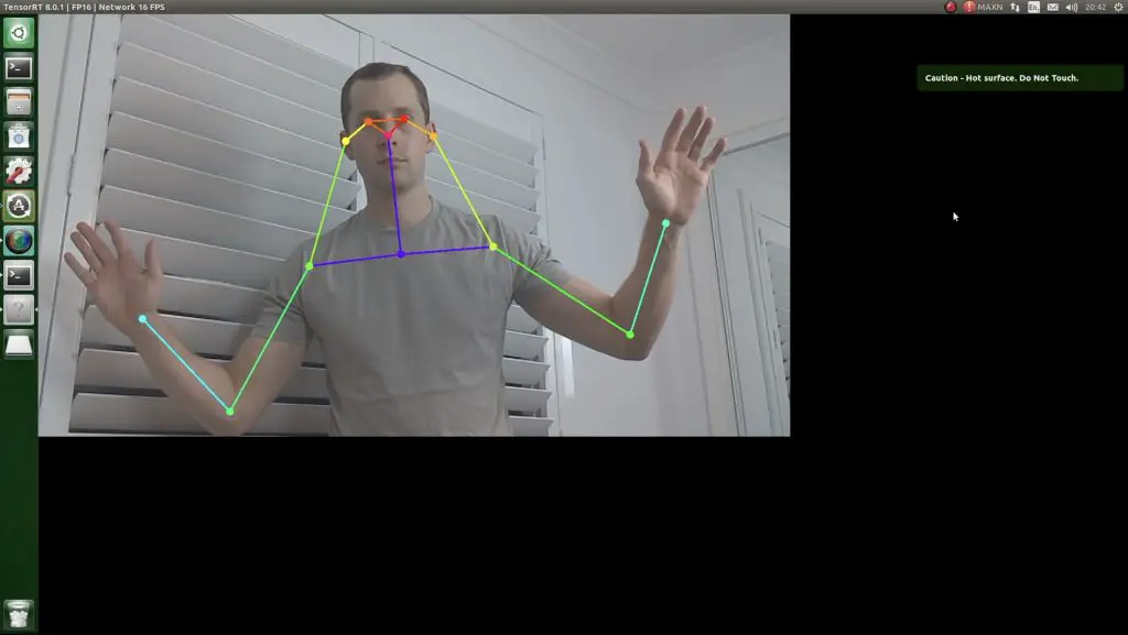 Pose Detection Running On Live Camera Feed