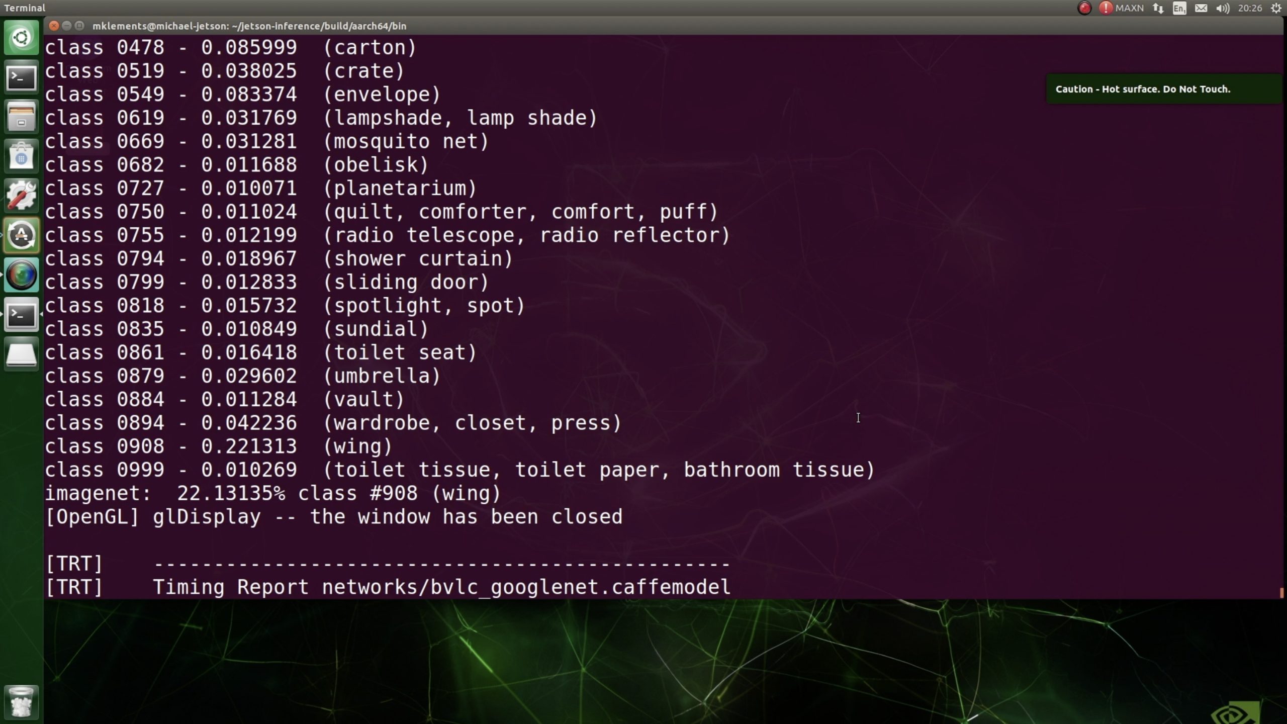 Terminal Text Showing Classification Certainty The DIY Life