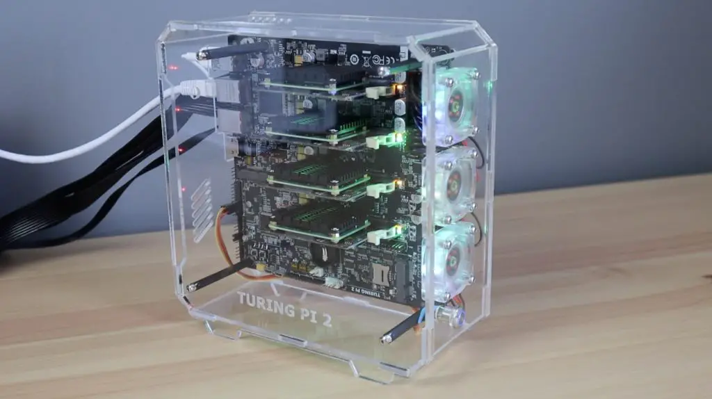 Turing Pi 2 In Clear Acrylic Case