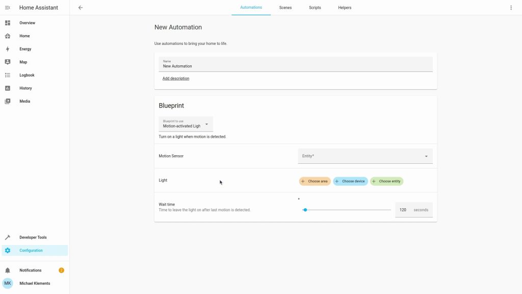 Adding Automations in Home Assistant