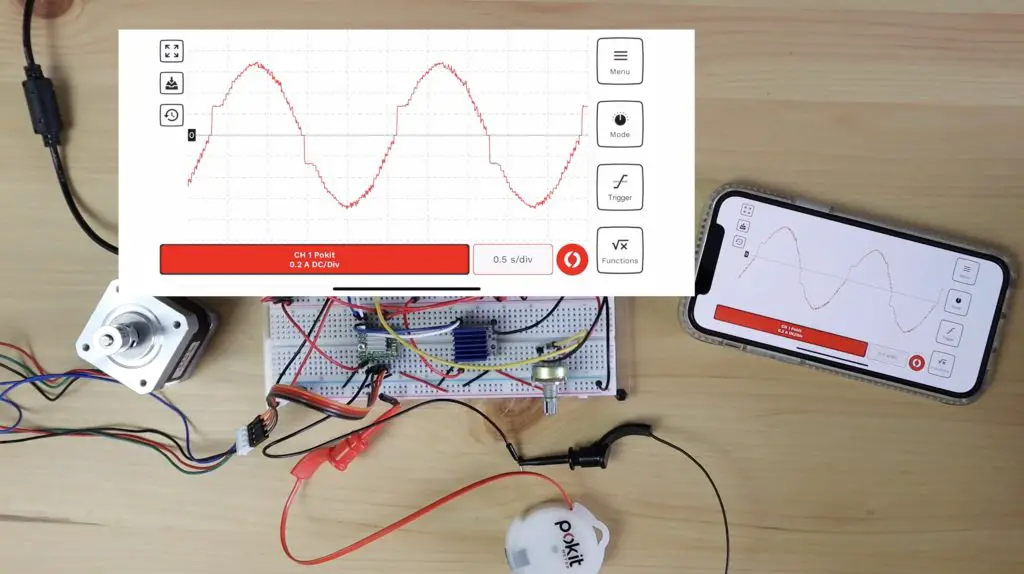 Current Waveform Sixteenth Step A4988