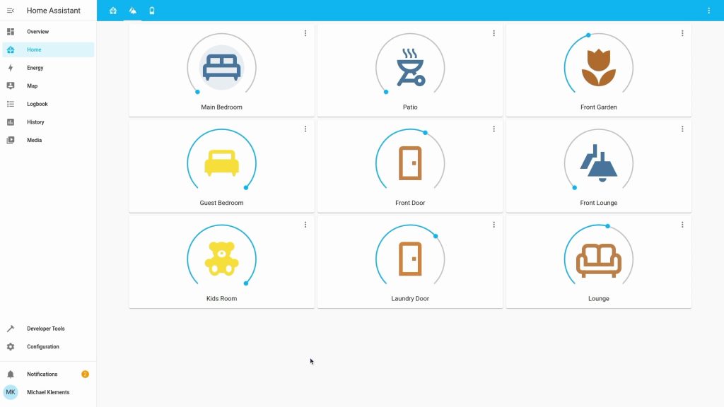 Home Assistant Light Control Dashboard